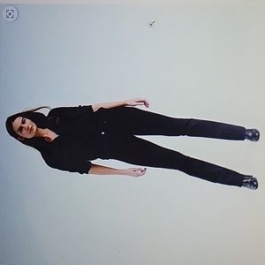 Levi's 505 black straight leg stretch jeans  classic 5 pocket style sz 8S C EUC…